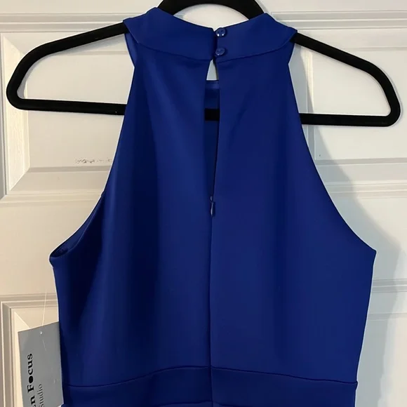 EnFocus studio - Royal blue, halter, Hi low mid dress, size 8 NWT - Picture 3 of 10